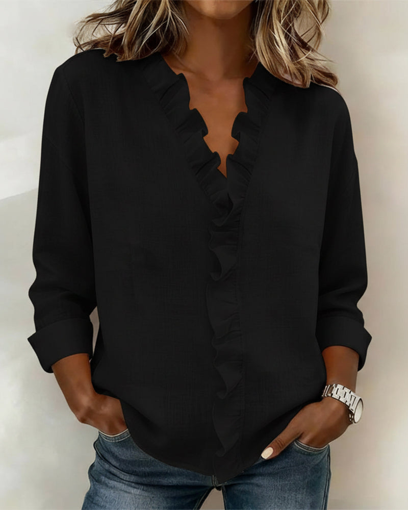 Velisse – Romantisk blus med eleganta volanger | 1+1 GRATIS idag