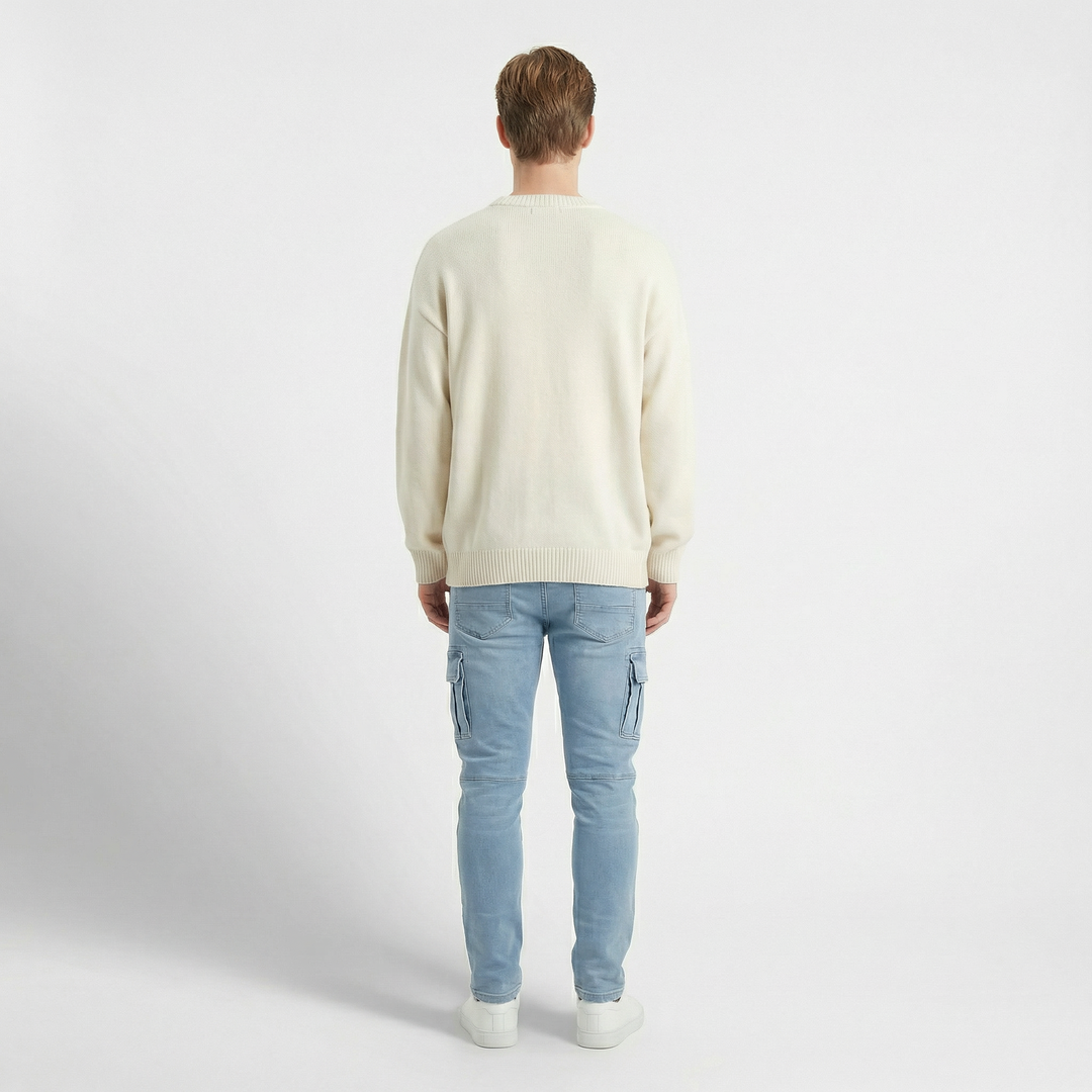 Soren – Smala cargobyxor i stretchdenim