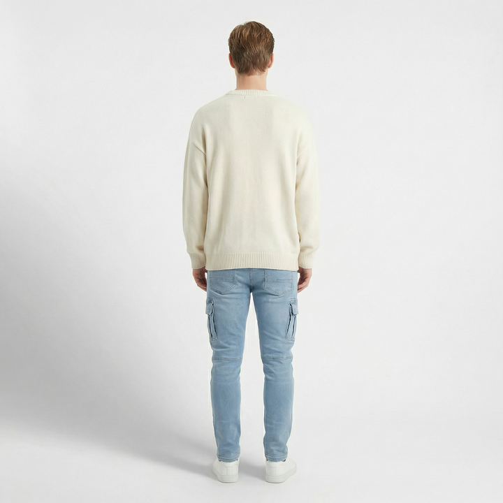 Soren – Smala cargobyxor i stretchdenim