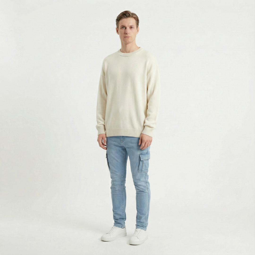 Soren – Smala cargobyxor i stretchdenim