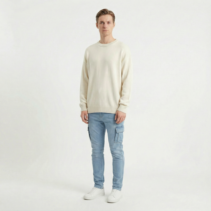 Soren – Smala cargobyxor i stretchdenim