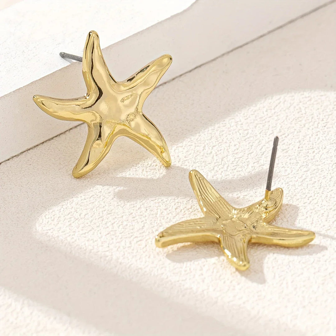Gala Starfish Earrings | Alloy Electroplated Minimalist Design