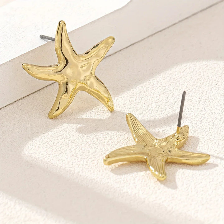 Gala Starfish Earrings | Alloy Electroplated Minimalist Design