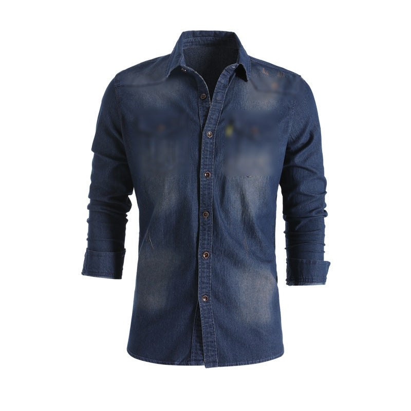 Levi -Zwart denim overhemd met stoere uitstraling
