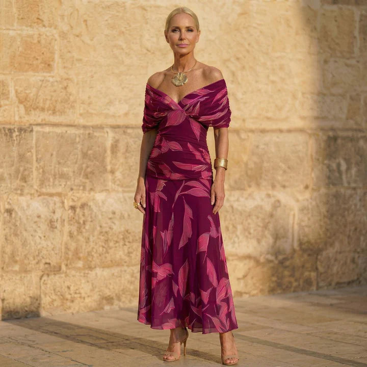 Celeste Elegant Leaf Dress