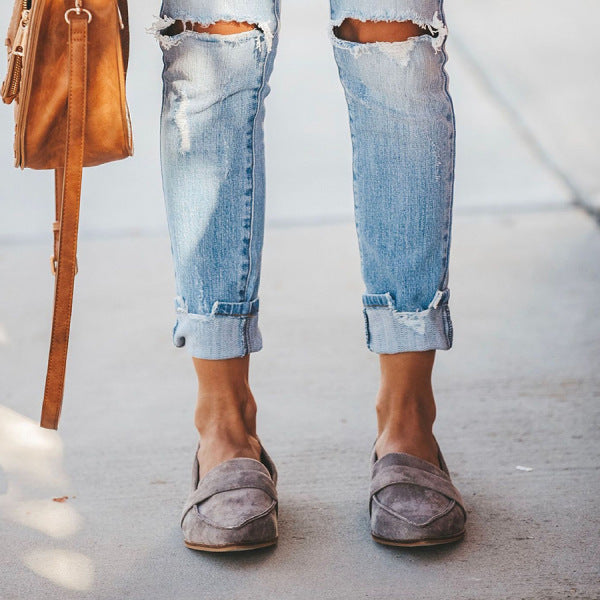 Elora – Loafer med leopardtryck och smal rem