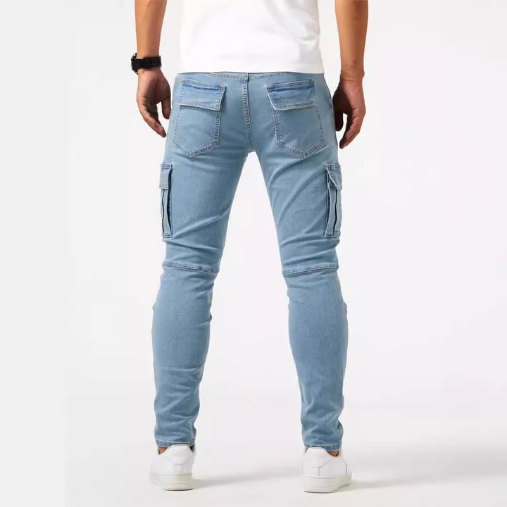 Hedrik - Svart tapered cargo byxa