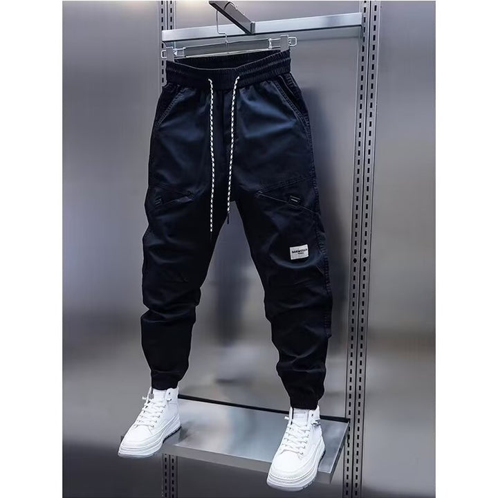Zorin - Crèmekolorade cargo joggers med utility-detaljer