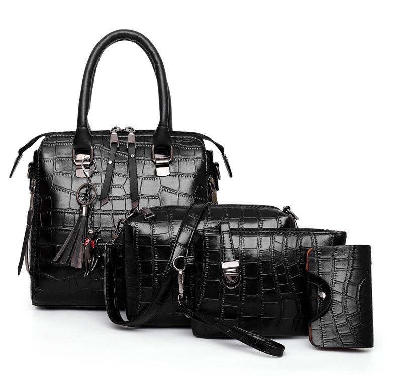 Elvira – Four-Piece Crocodile-Effect Bag Set