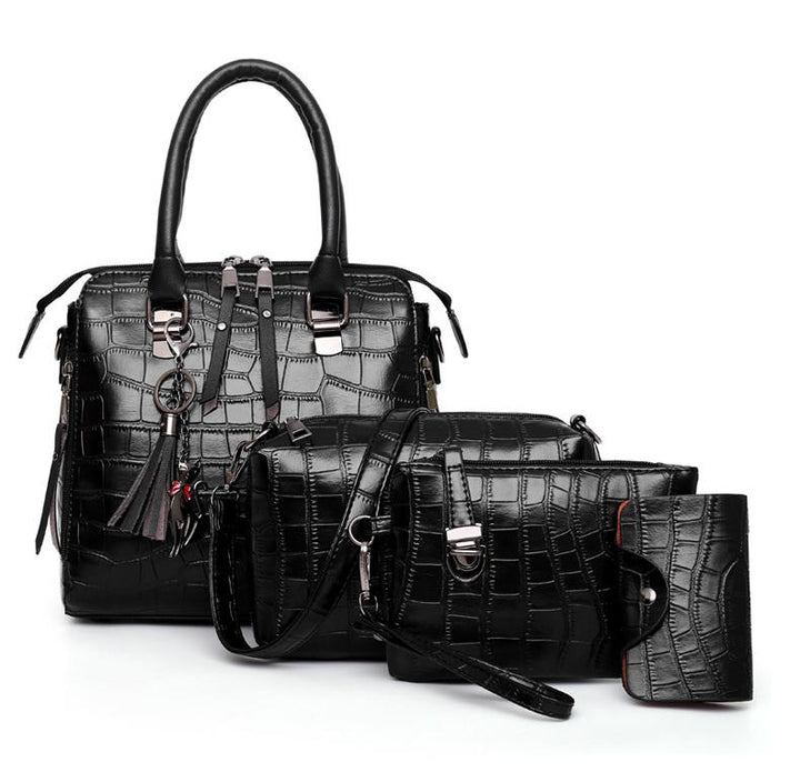 Elvira – Four-Piece Crocodile-Effect Bag Set