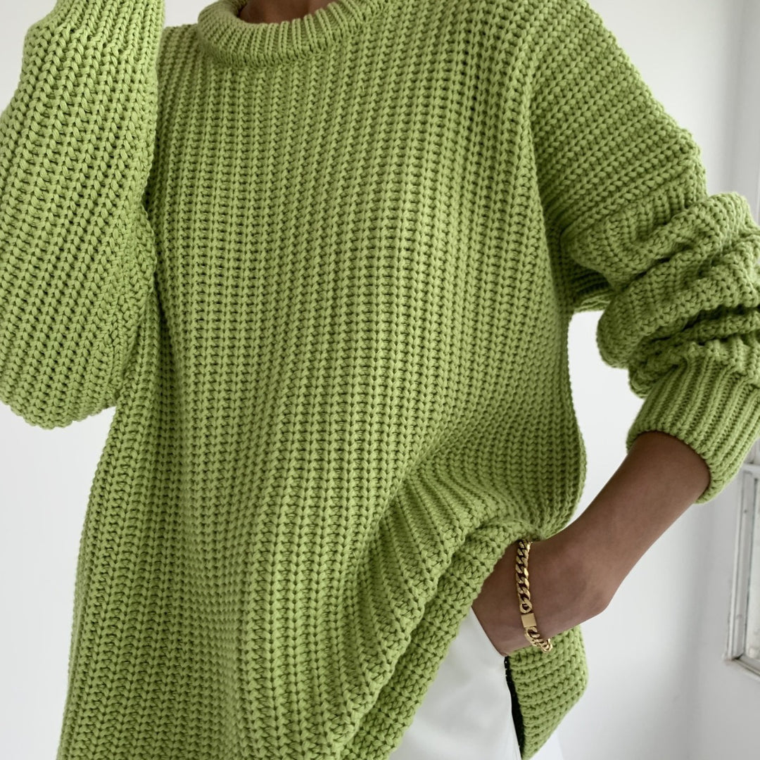 Mila - Grovstickad oversized tröja