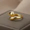 Glimmer Adjustable Ring | Gold Alloy, Retro Style