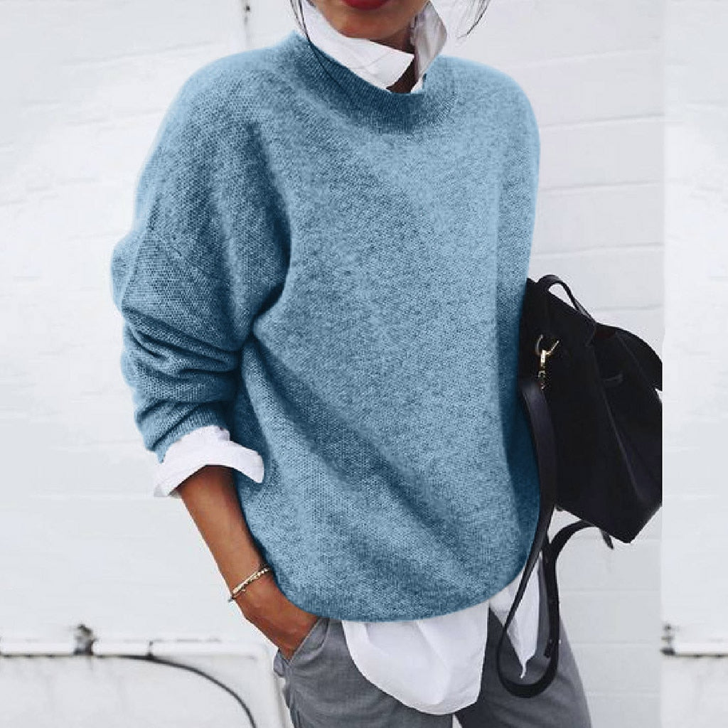 Virel Minimalistisk stickad tröja med lagerlook