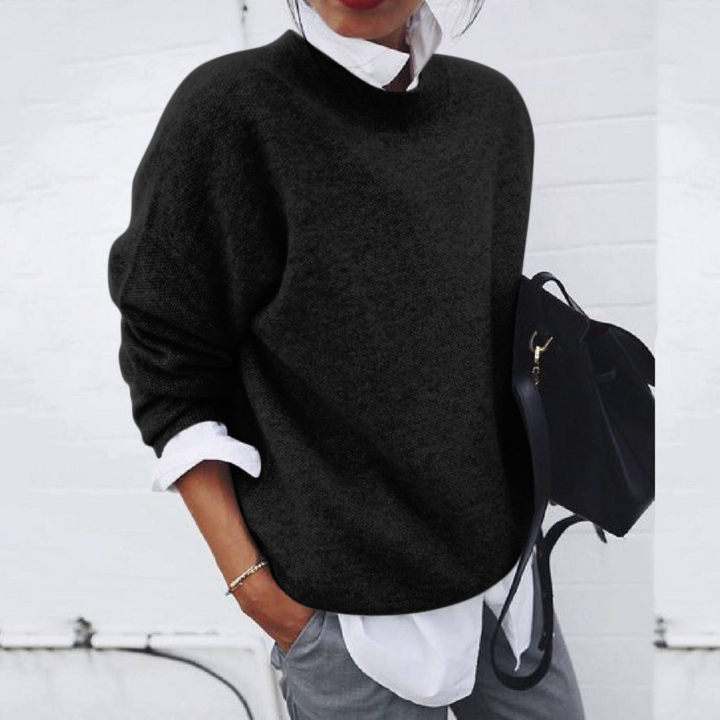 Virel Minimalistisk stickad tröja med lagerlook