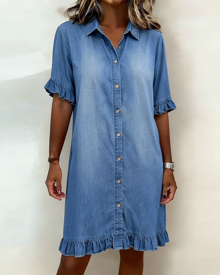 Maelis – Jeansklänning med mjuk feminin elegans
