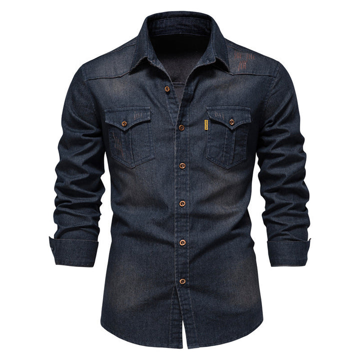 Levi - Svart denimskjorta med tuff stil
