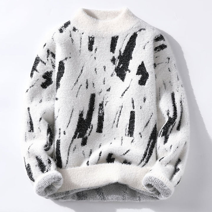 Willa Stickad tröja med abstrakt textur
