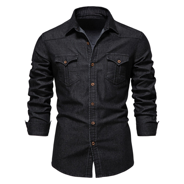 Levi - Svart denimskjorta med tuff stil