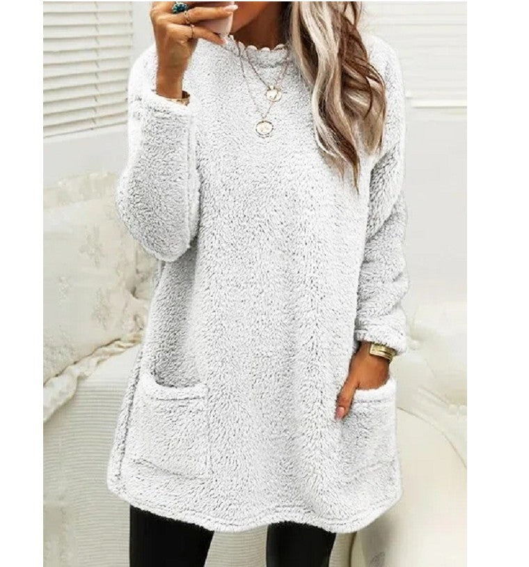 Arelle – Mid-length tröjdress med fickor