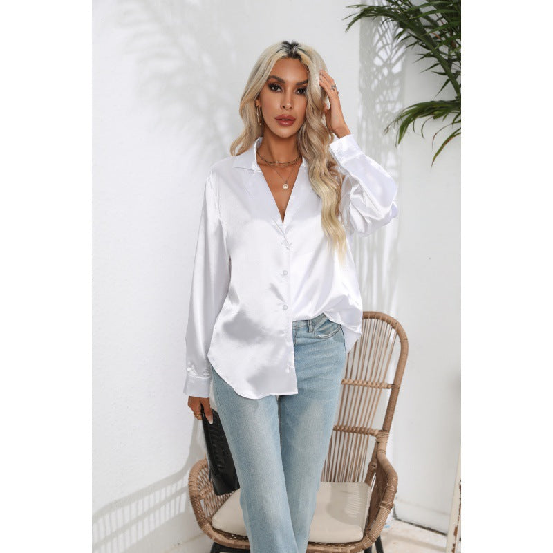 Nova – Sidenblus med midjeaccent