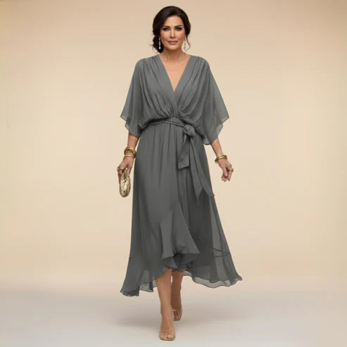 Linnea - Elegant wrap dress with a soft drape