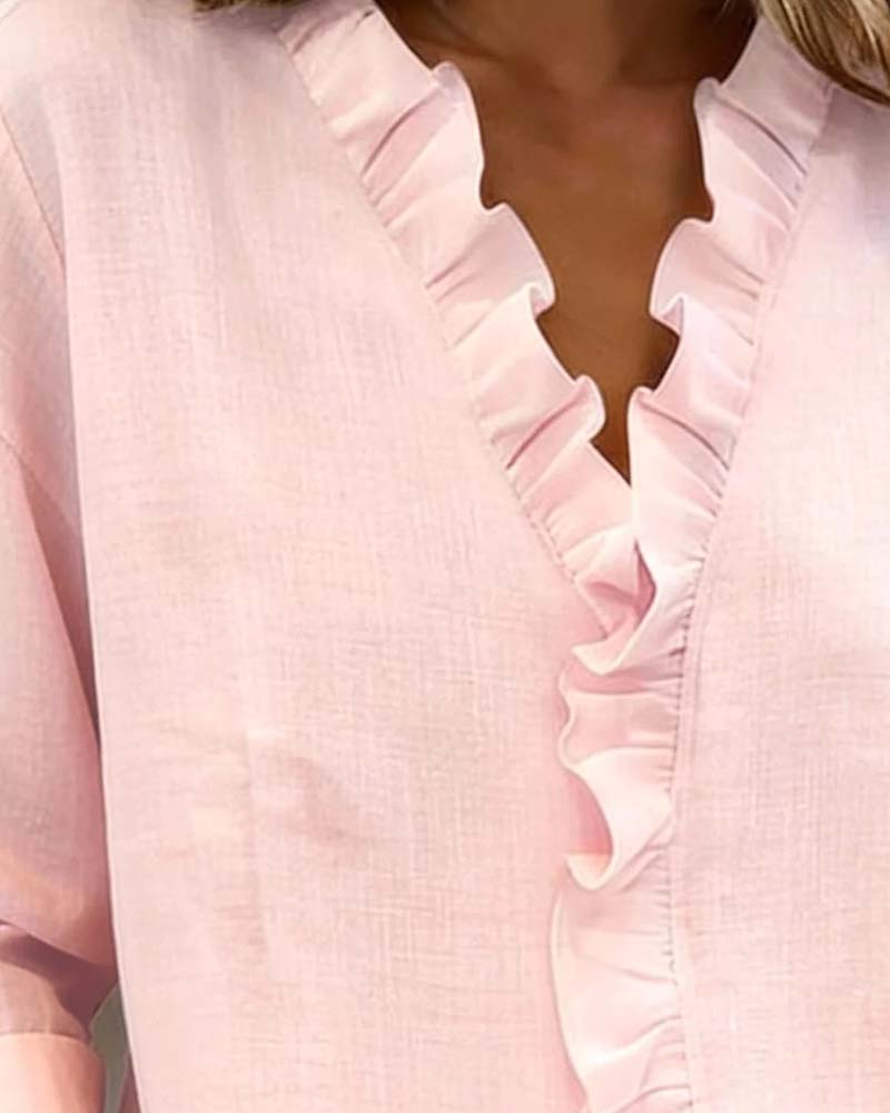 Velisse – Romantisk blus med eleganta volanger | 1+1 GRATIS idag