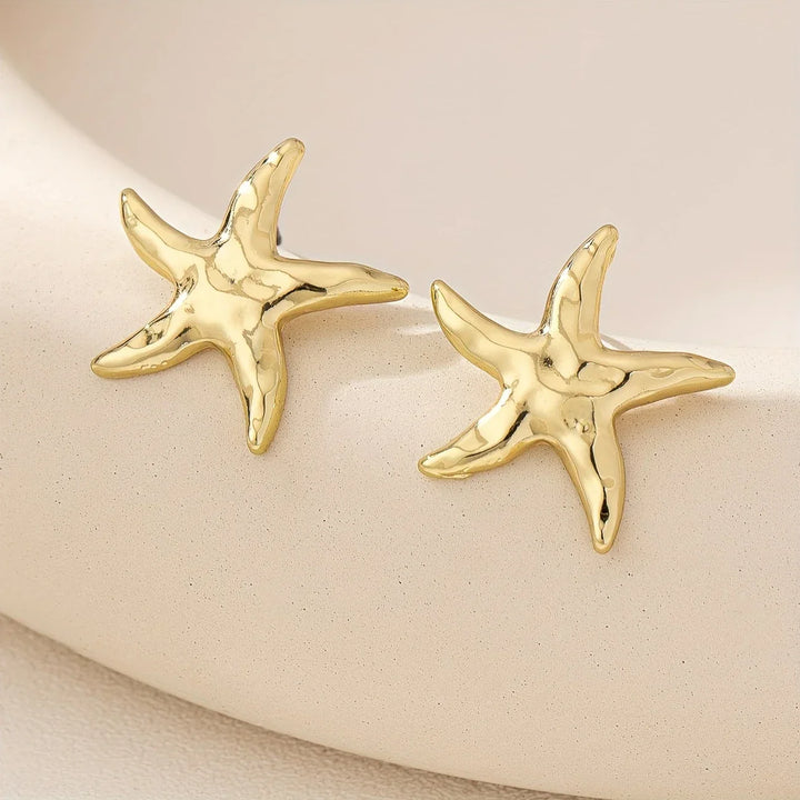Gala Starfish Earrings | Alloy Electroplated Minimalist Design