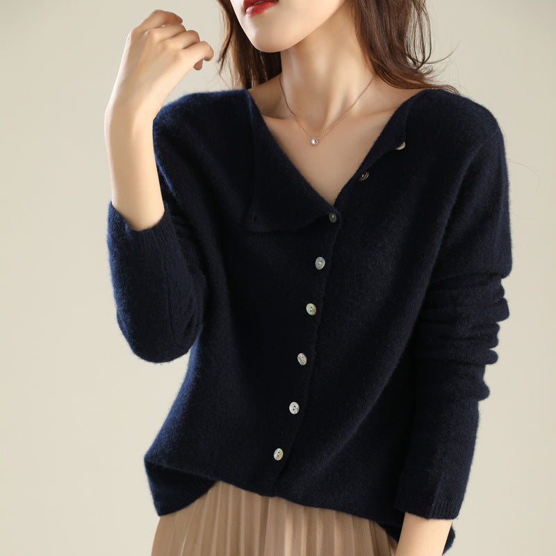 Solea Fint stickad cardigan med knapplist