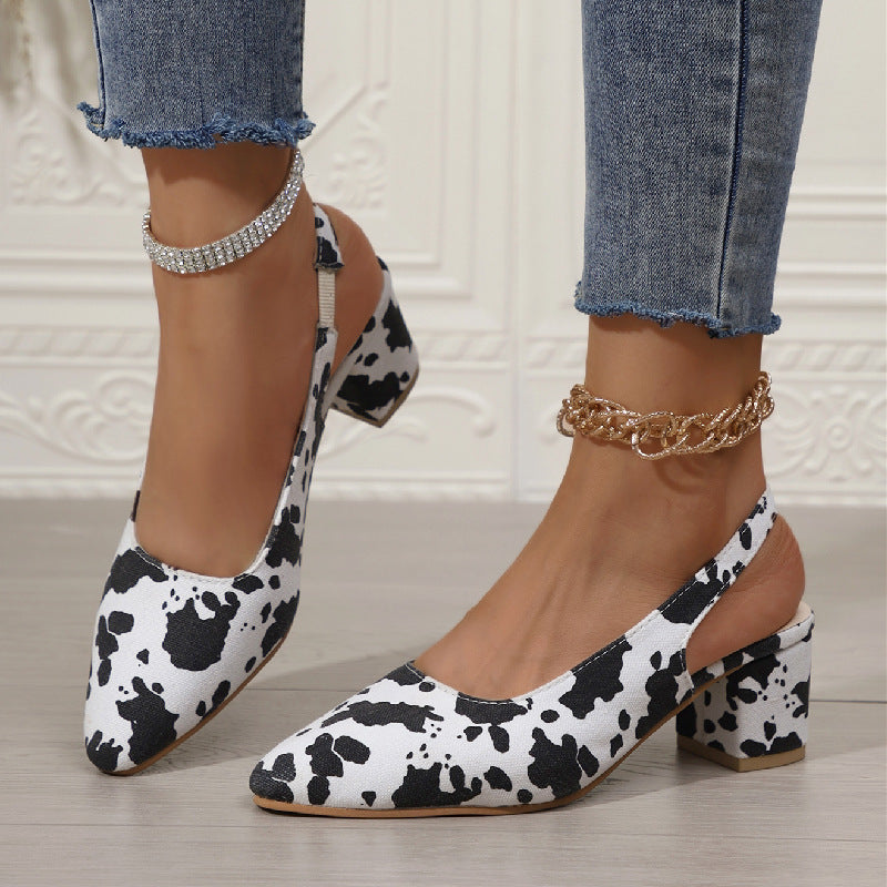 Wenja – Slingback klack med leopardmönster
