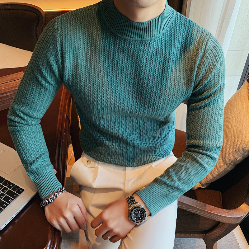 Elias - Ribbstickad polotröja för en elegant stil