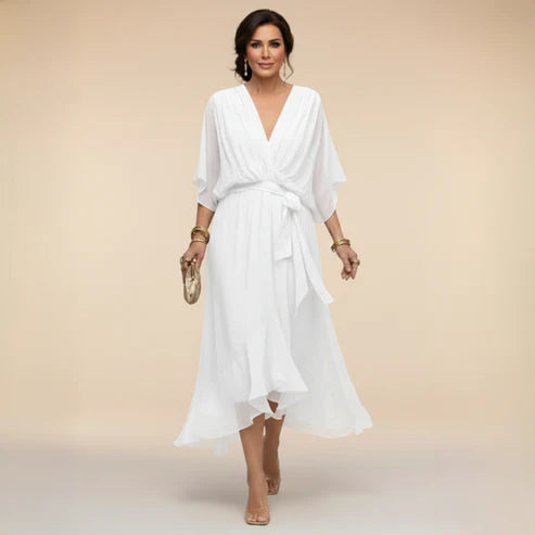 Linnea - Elegant wrap dress with a soft drape