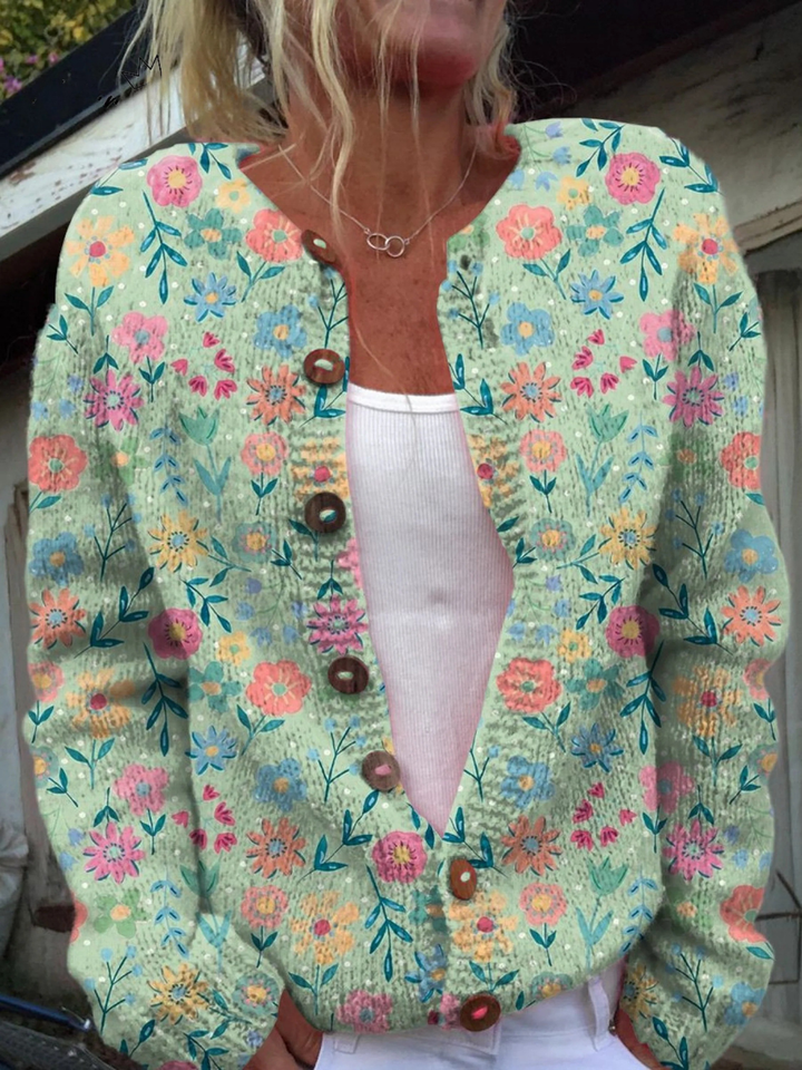 Foxfield Womens Vintage Floral Cardigan