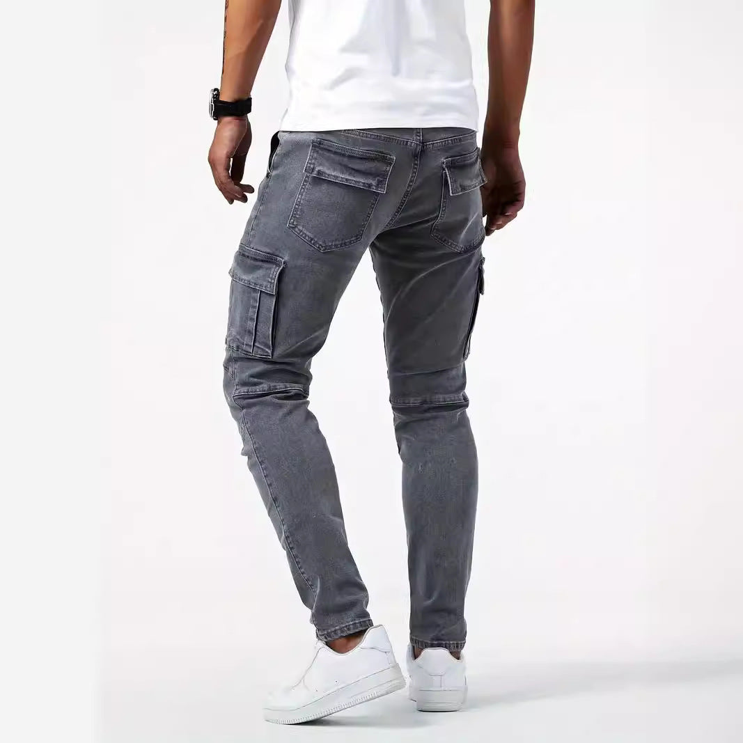 Hedrik - Svart tapered cargo byxa