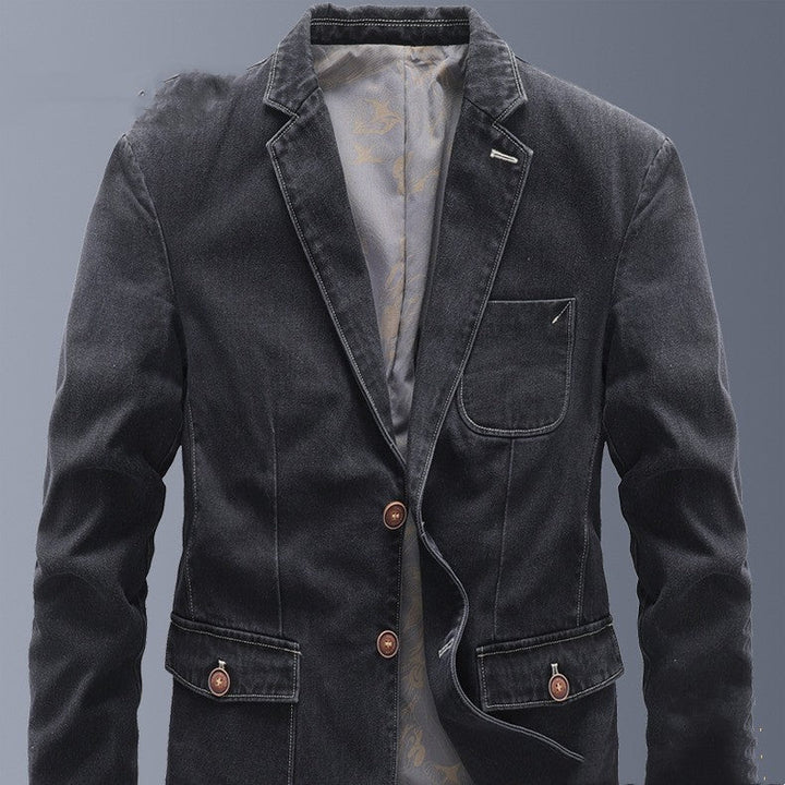 Ivar - Herrblazerjacka med denimlook