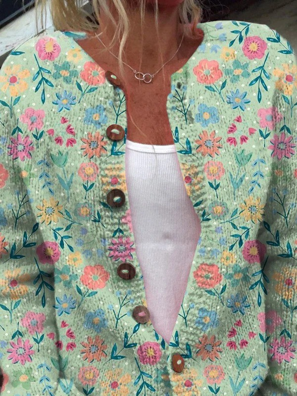 Foxfield Womens Vintage Floral Cardigan