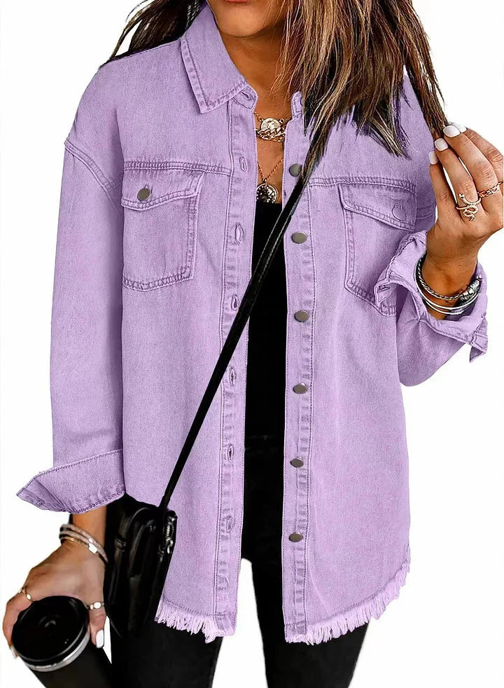 Elina – Jeansjacka med avslappnad oversized-look