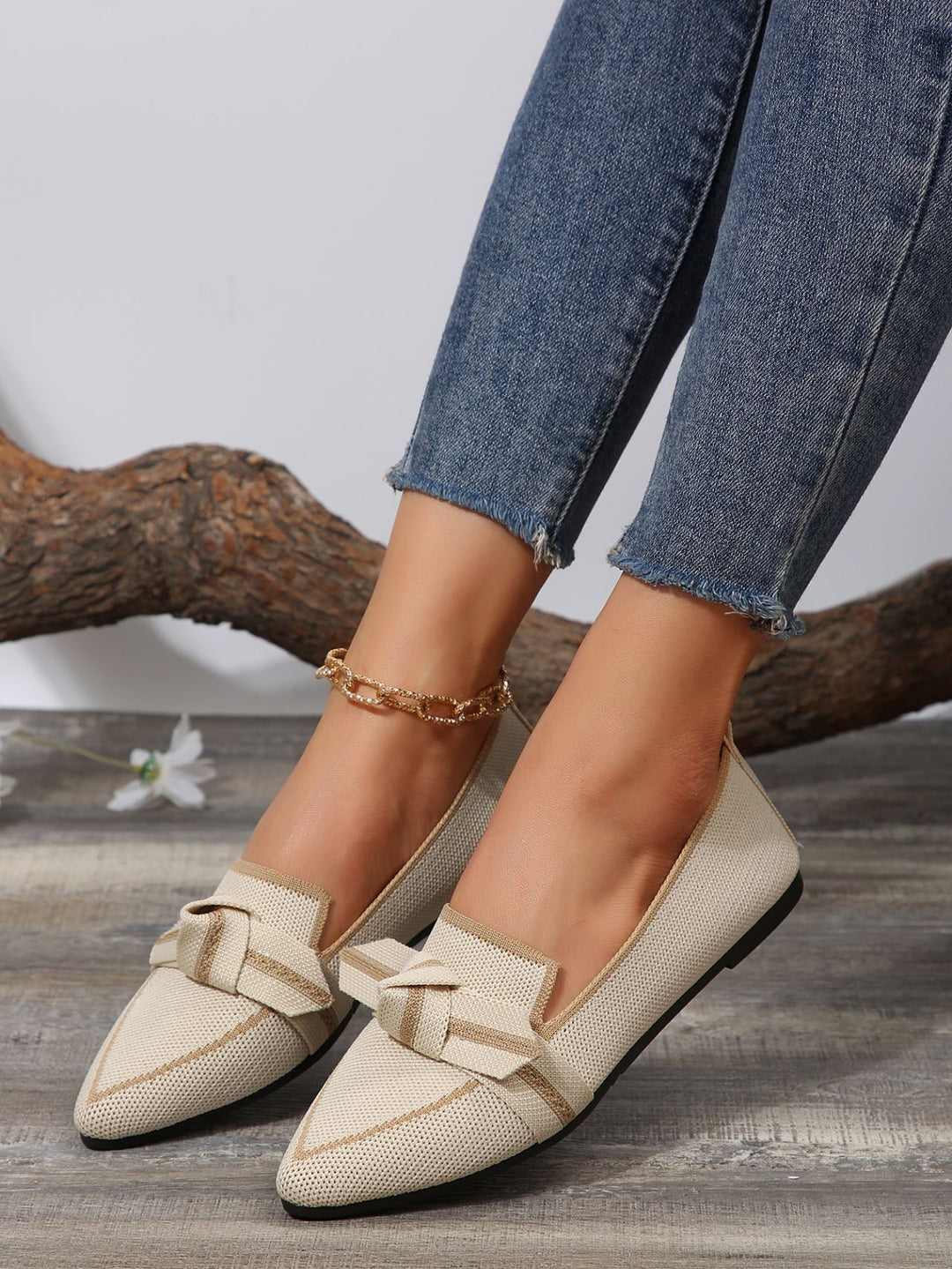 Viona – loafers med knutdetalj