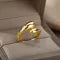 Glimmer Adjustable Ring | Gold Alloy, Retro Style