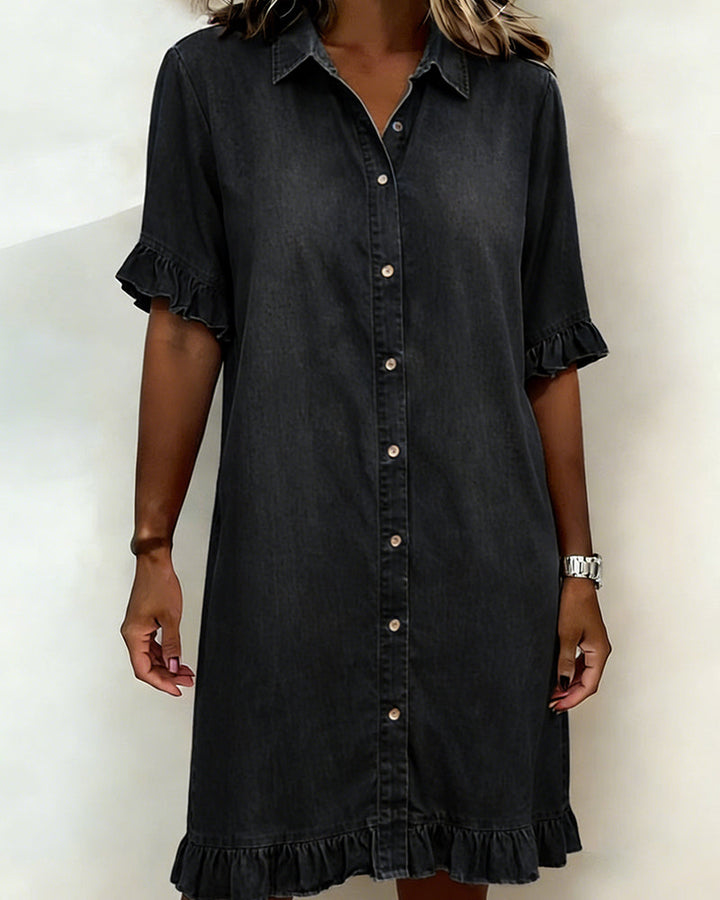 Maelis – Jeansklänning med mjuk feminin elegans