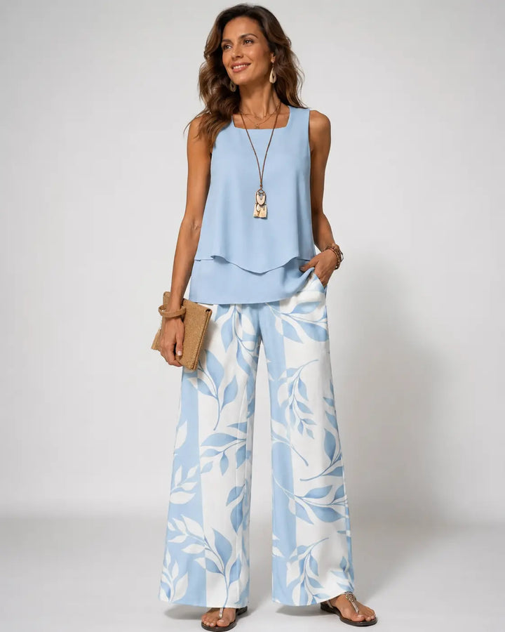 Sky Blue Botanical Womens Set