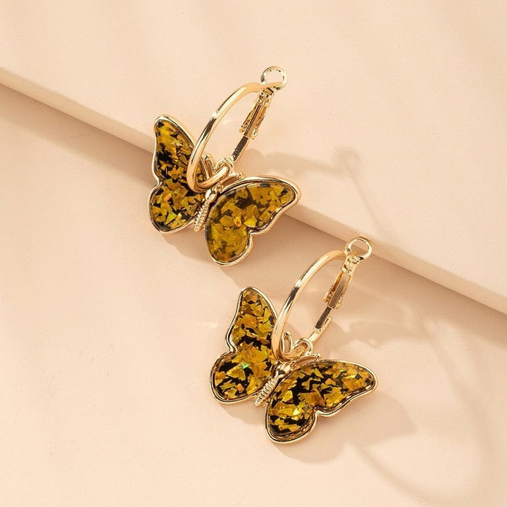 Isla – Enamel Butterfly Crystal Earrings