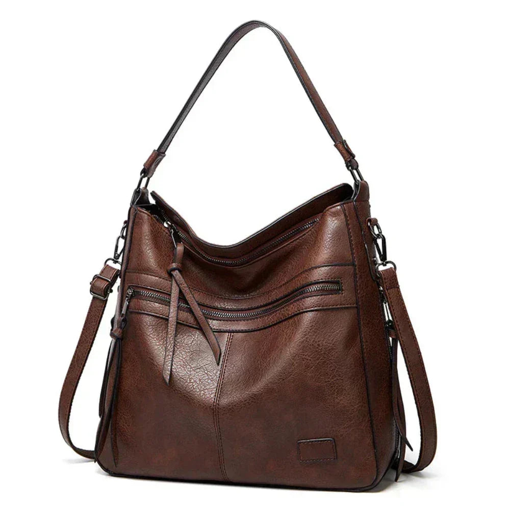 Martha – Wide Leather Hobo Bag