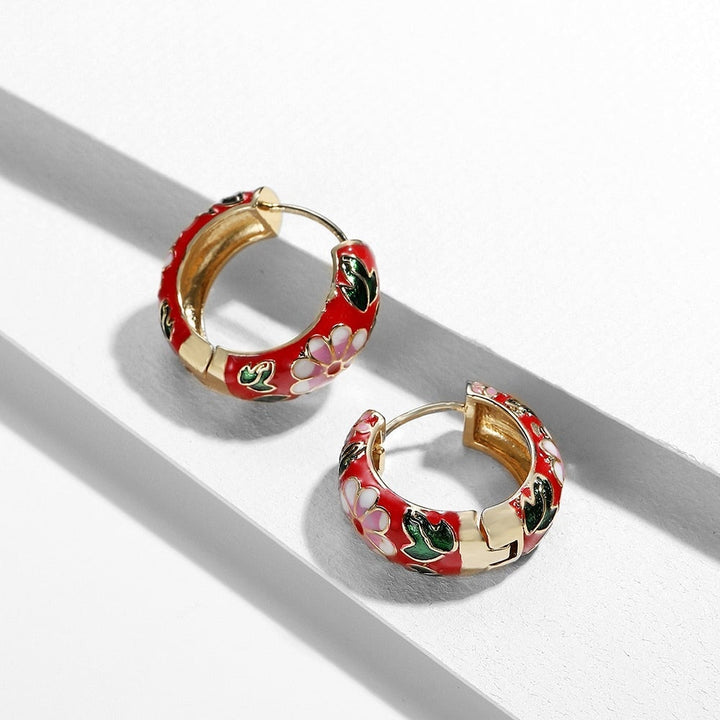 Ella – Copper Floral Earrings for Women