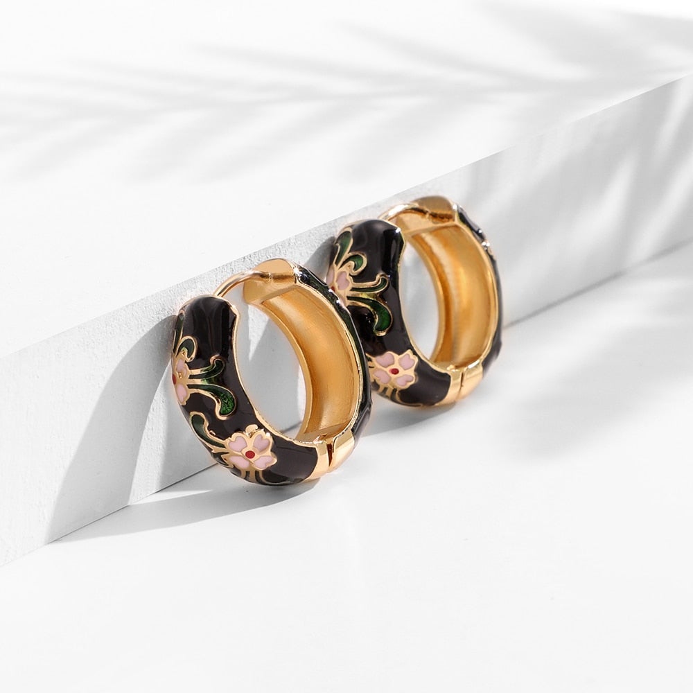 Ella – Copper Floral Earrings for Women