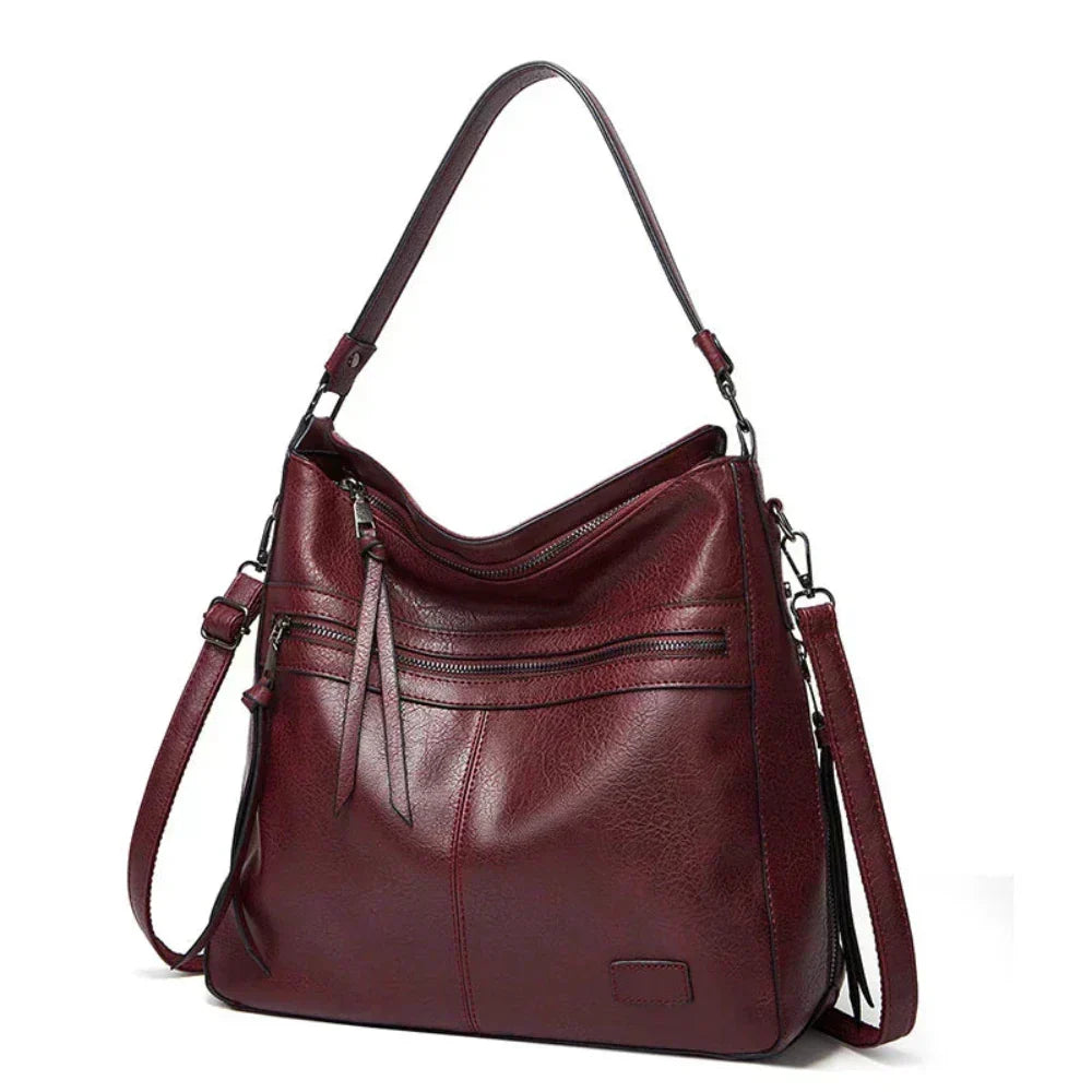 Martha – Wide Leather Hobo Bag