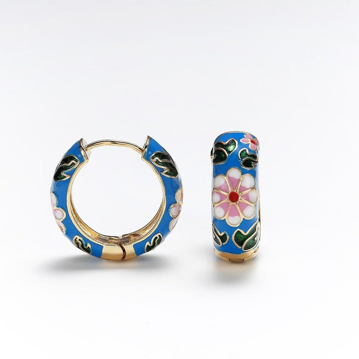 Ella – Copper Floral Earrings for Women
