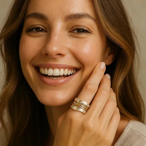Viora Thread Ring | Braided Alloy Design, Antiqued Finish