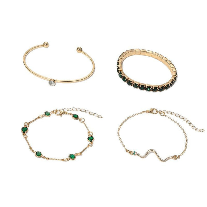 Sora Bracelet Set | Gold Zinc Alloy, Snake Design