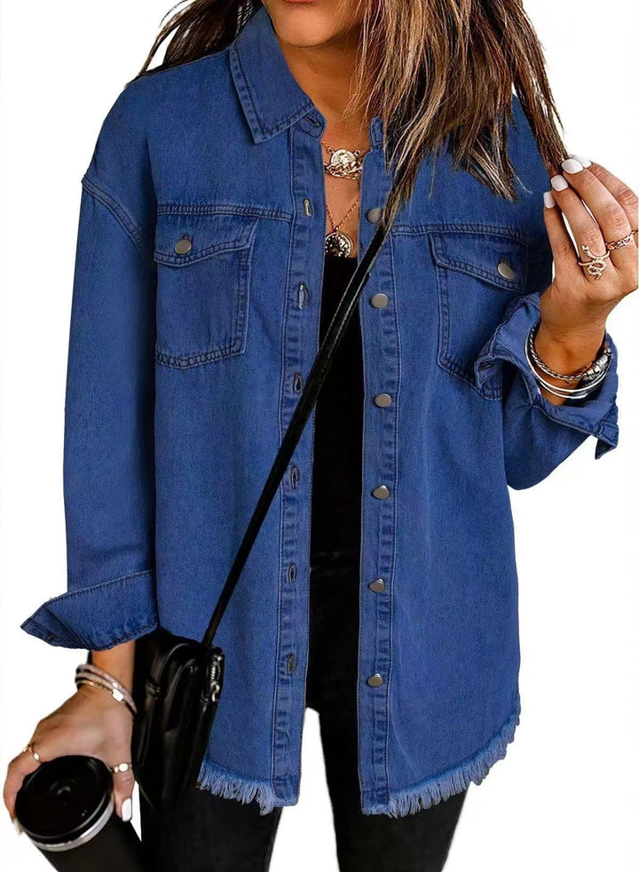Elina – Jeansjacka med avslappnad oversized-look