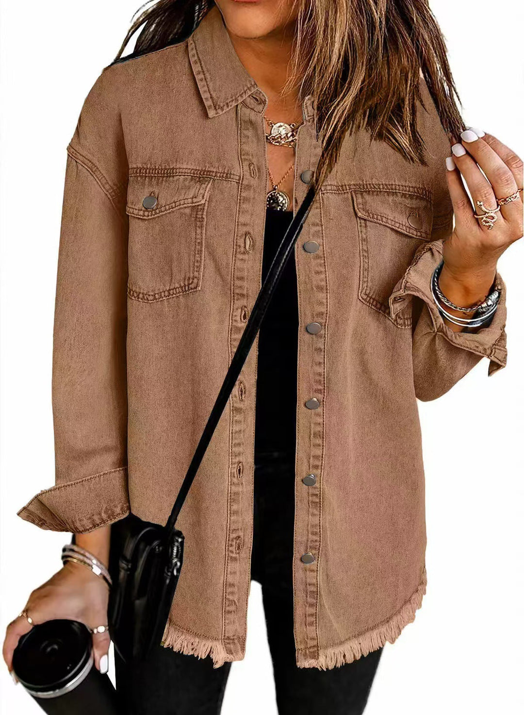 Elina – Jeansjacka med avslappnad oversized-look